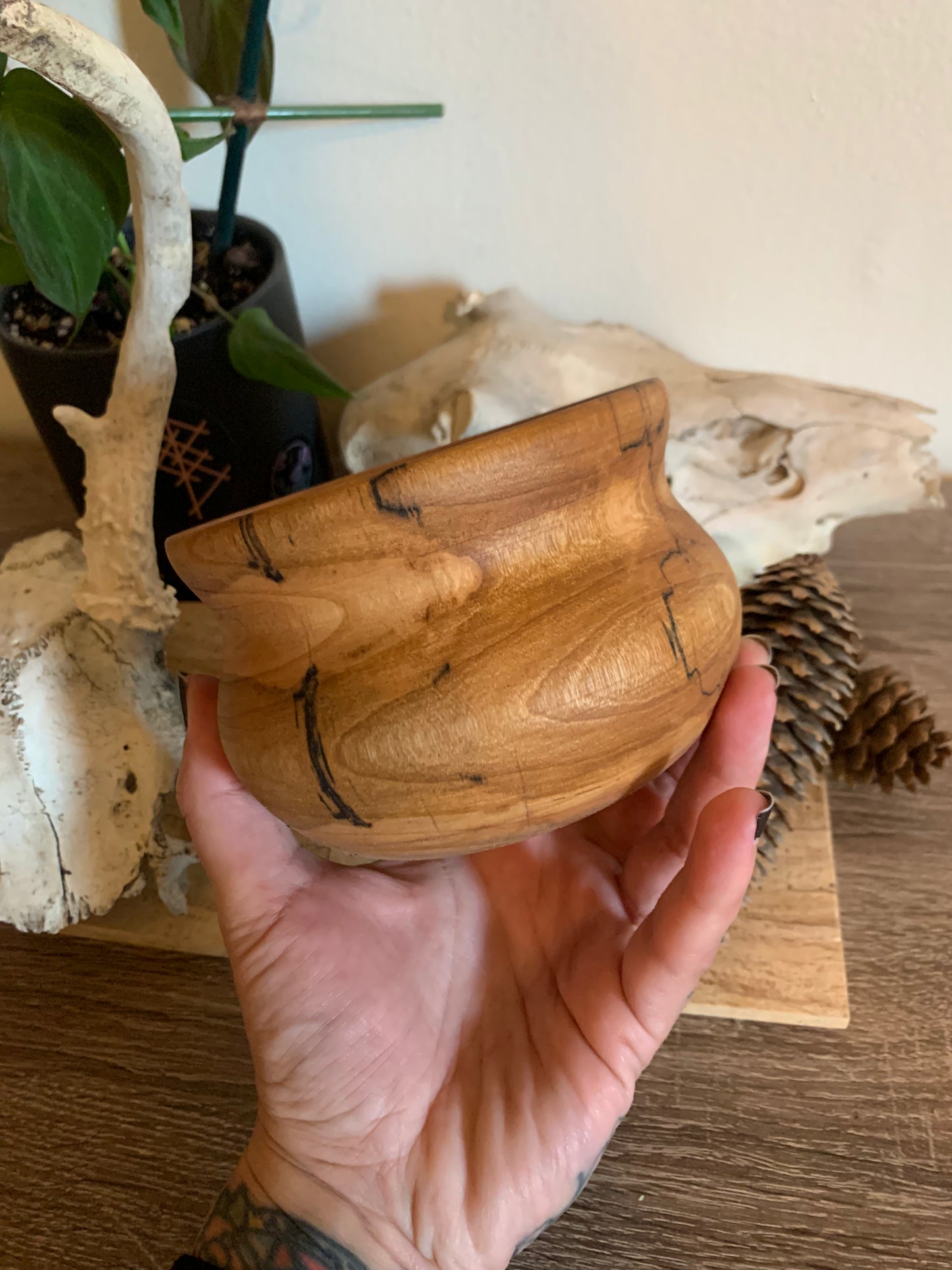 Spalted dip altar bowl