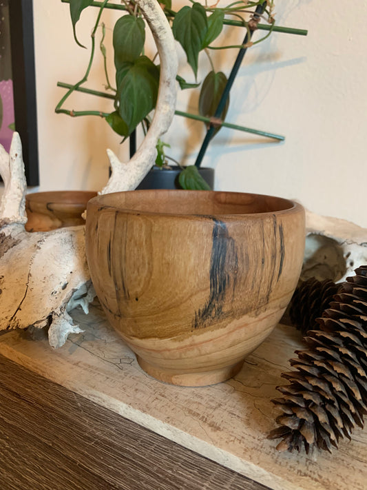 Spalted stripe altar bowl