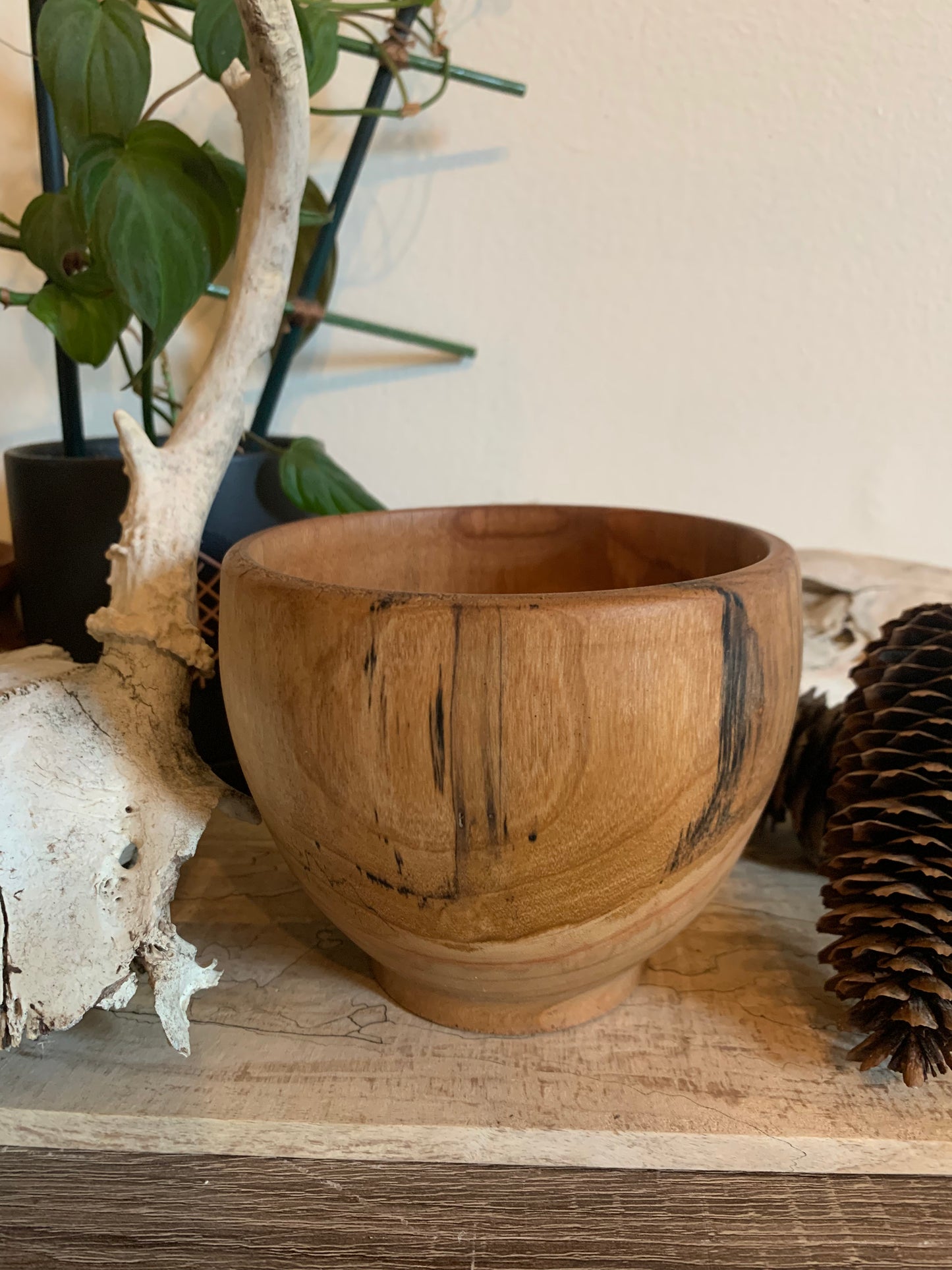 Spalted stripe altar bowl