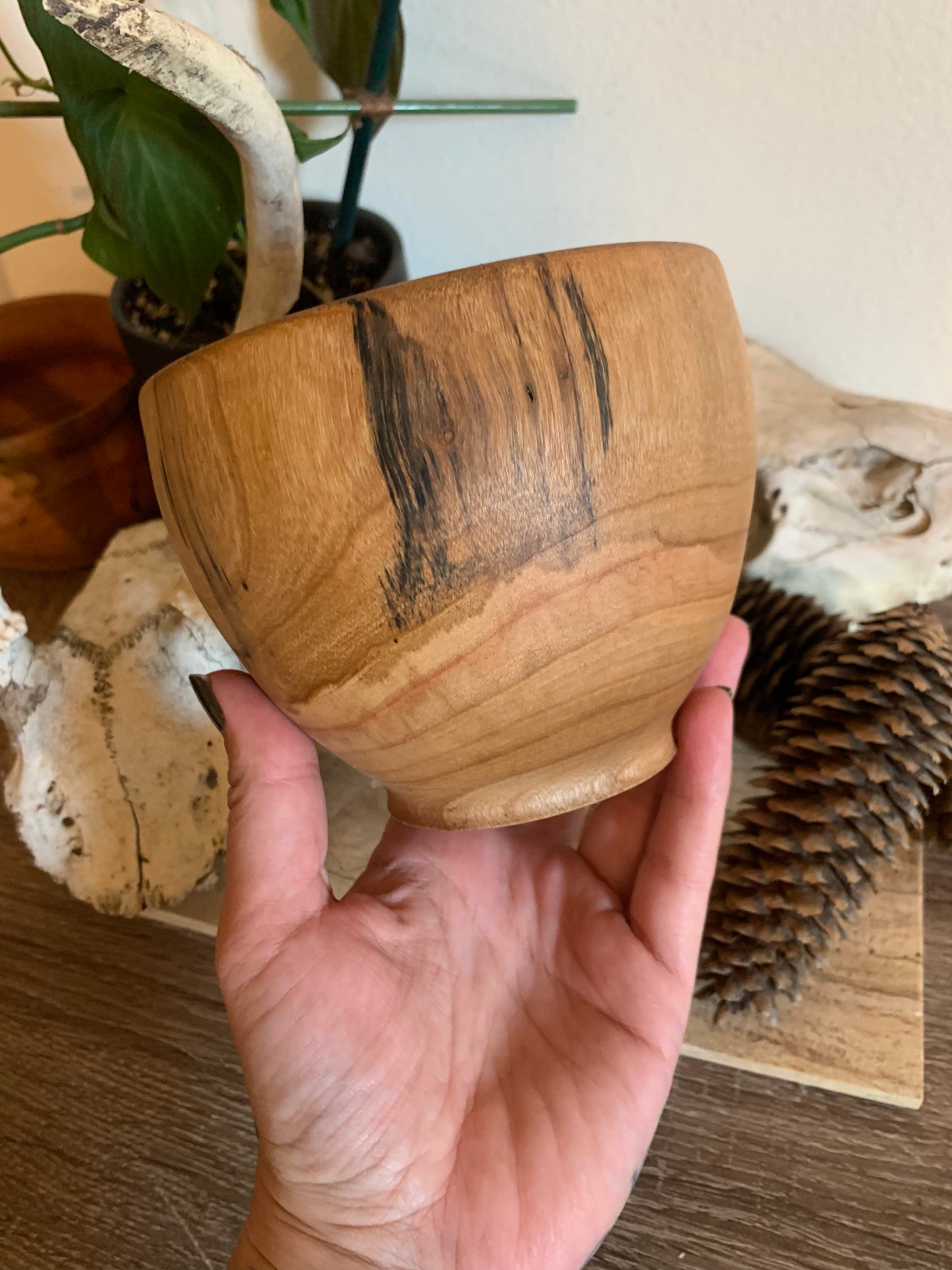 Spalted stripe altar bowl