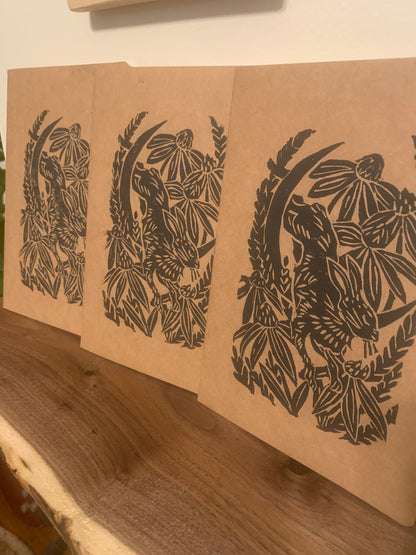Hand printed notebook